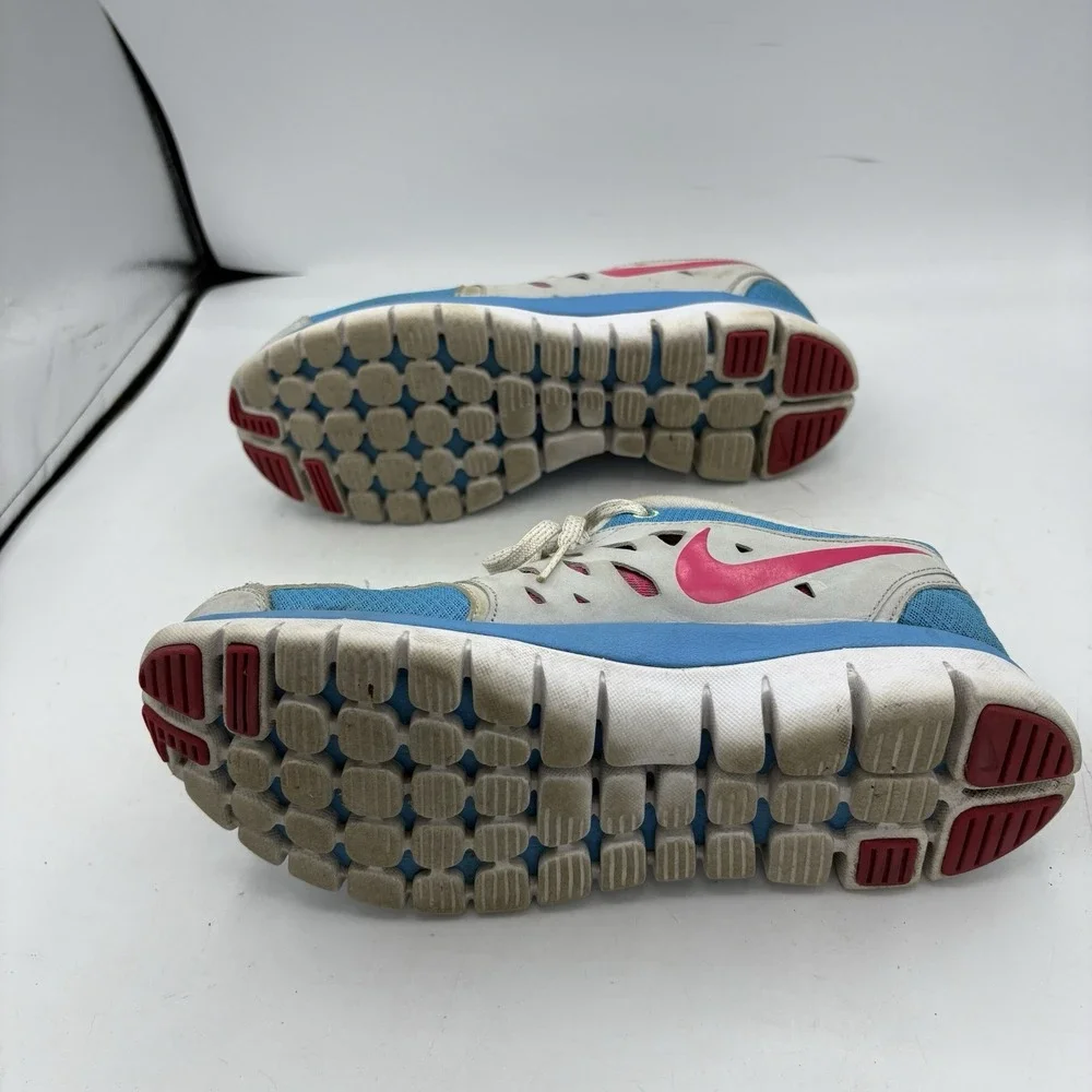 Nike Shoes Girls Youth Size 7 Y Flex 2013 Run Athletic Blue Gray Sneakers